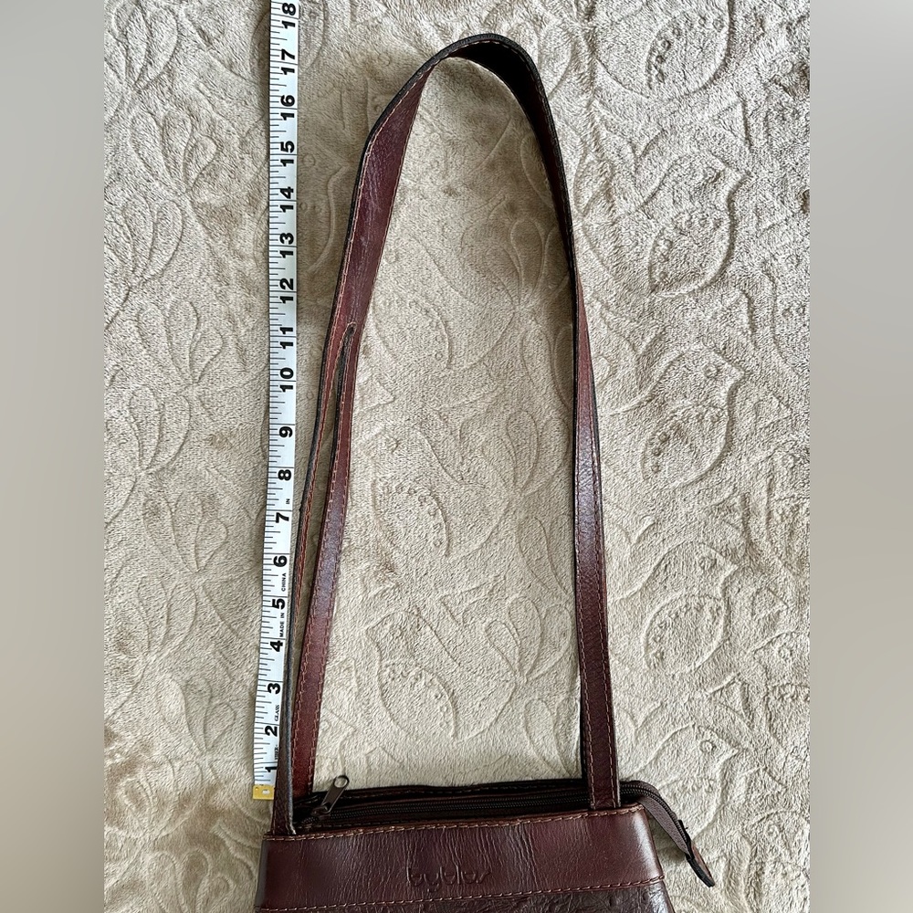 Rare Vintage Byblos Graziella Italian Leather Brown Handbag - Picture 15 of 15